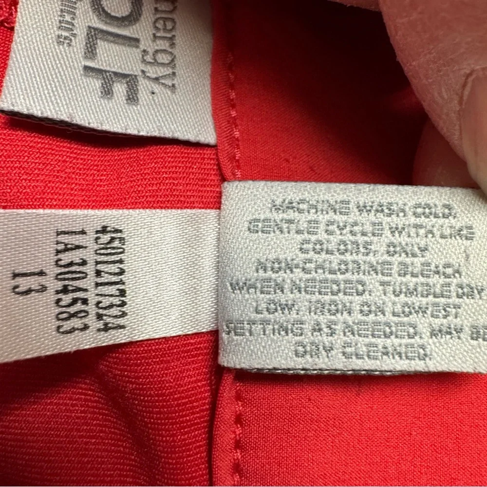 Zenergy Golf by Chico’s Women’s Red/Coral Skort with Zip Pockets Sz 0.5 - Picture 3 of 3